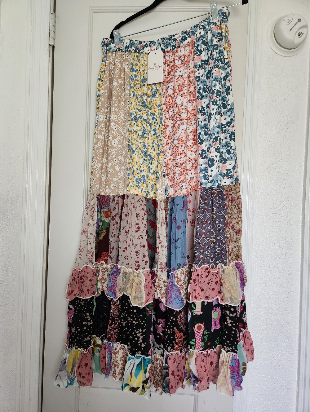 Young Threads Patchwork Tiered Boho Pants - Picture 5 of 10